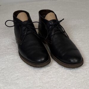 Johnston & Murphy Men's Black Leather Lace-Up Chukka Boots Size 11